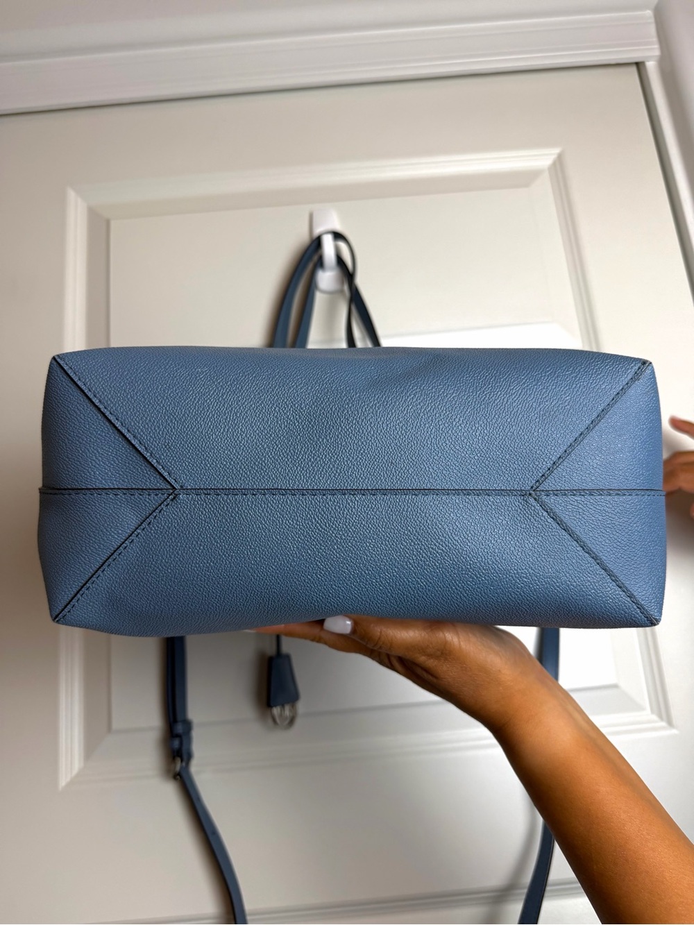 Michael Kors Navy Leather Tote with Removable Crossbody Strap - Picture 7 of 12